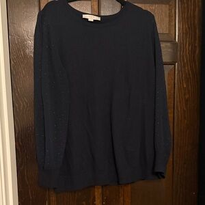 LOFT Plus Dark Blue Knit Top